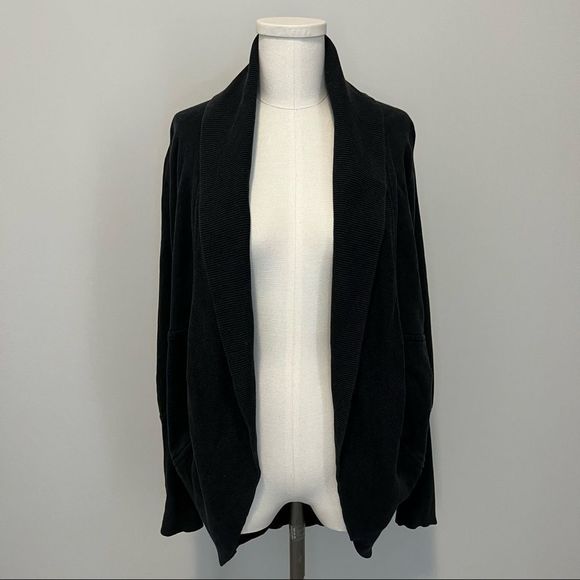 Aritzia Wilfred Diderot Cardigan Sweater Cocoon Sweater Black - Picture 10 of 16